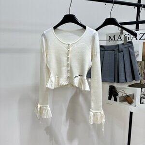 ANN ANDELMAN 2026 New Flared Sleeve Knit Cardigan